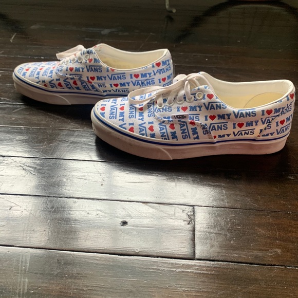 VANS I love my vans print Limited Edition Vans Sneakers size W8 - Picture 5 of 6